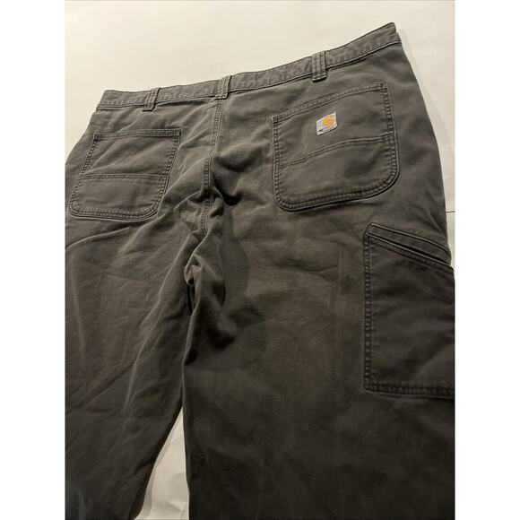 Carhartt Men’s 42x31 Canvas Carpenter Workwear Gray Outdoor Workwear Travel - Picture 12 of 14